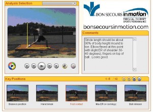 Bon Secours In Motion Baseball Pitching and Throwing Dartfish Analysis, Sports Performance